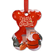 Premium Acrylic Sublimation Blank Ornaments - Teddy Bear